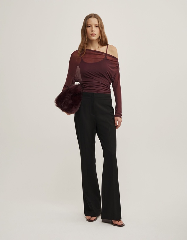 Witchery - Layered Mesh Long-sleeve Top