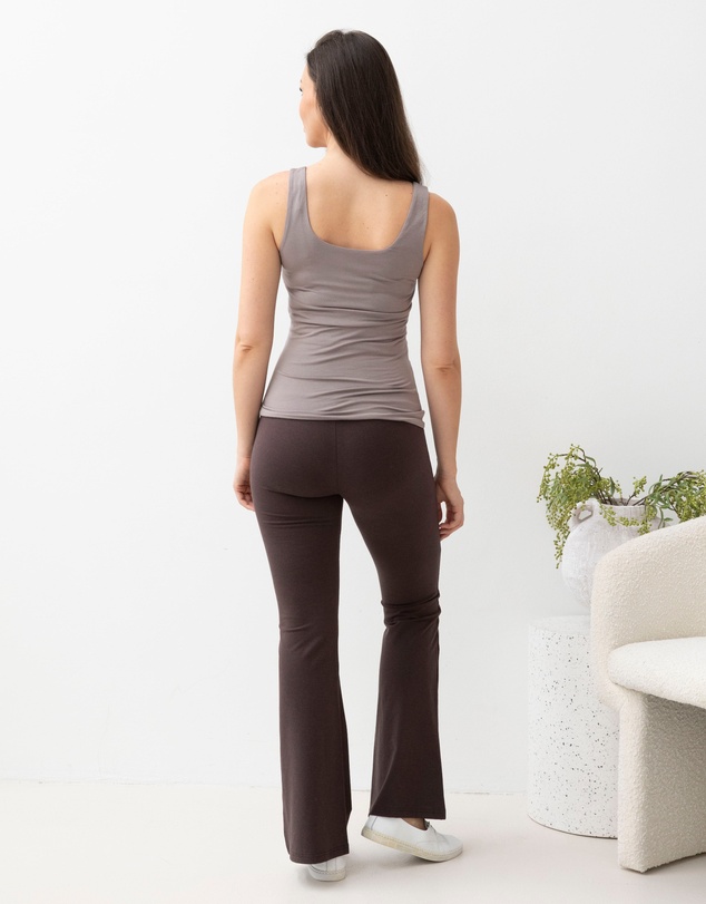 Angel Maternity - New Deluxe Flare Maternity Legging Pants in Black