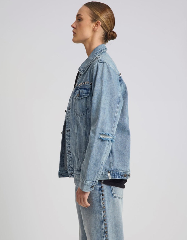 ONE TEASPOON - 25th Anniversary Trucker Studded Denim Jacket - Salty Dog