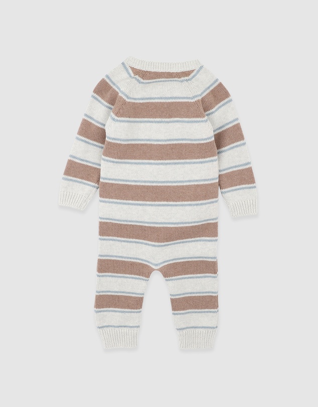 Bebe by Minihaha - Alvin Stripe Organic Knitted Romper