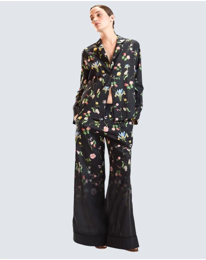 Cynthia Rowley - Botanical Noir Pj Top