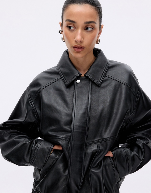 Minima Esenciales - Noah Leather Bomber Jacket