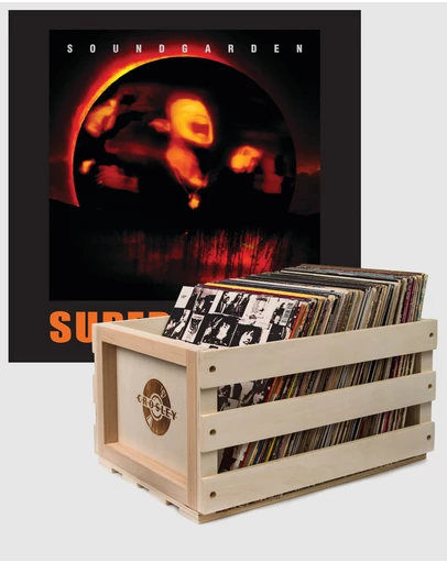 Universal Music - Crosley Record Storage Crate & Soundgarden Superunknown - Double Vinyl Album Bundle