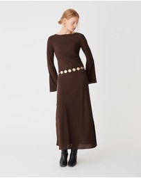 Forcast - Quinn Bias Tie Waist Dress
