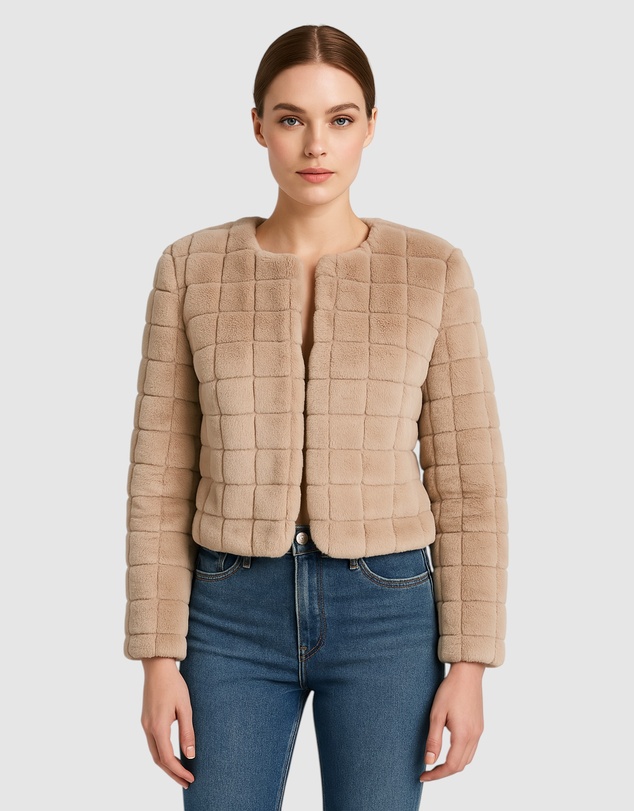 Honey and Beau - New York Faux Fur Jacket