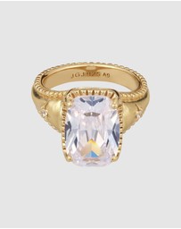 Elli Jewelry - Ring Zirconia 925 Sterling Silver Gold-Plated