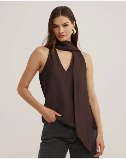 Witchery - V-neck Scarf Top