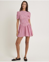 Subtitled - Bonnie Shirred Bubble Mini Dress