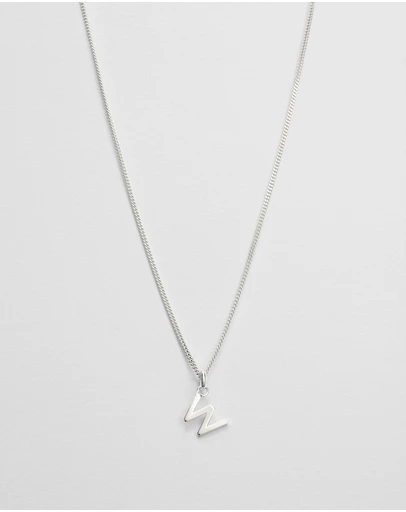 Kirstin Ash - W Outline Initial Necklace