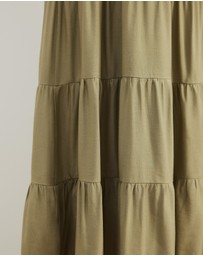 Atmos&Here - Elenora Linen Blend Tier Maxi Skirt