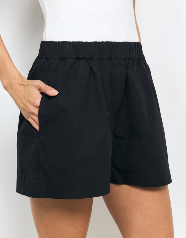 AERE - Sabrina Wide Leg Mid Waisted Shorts
