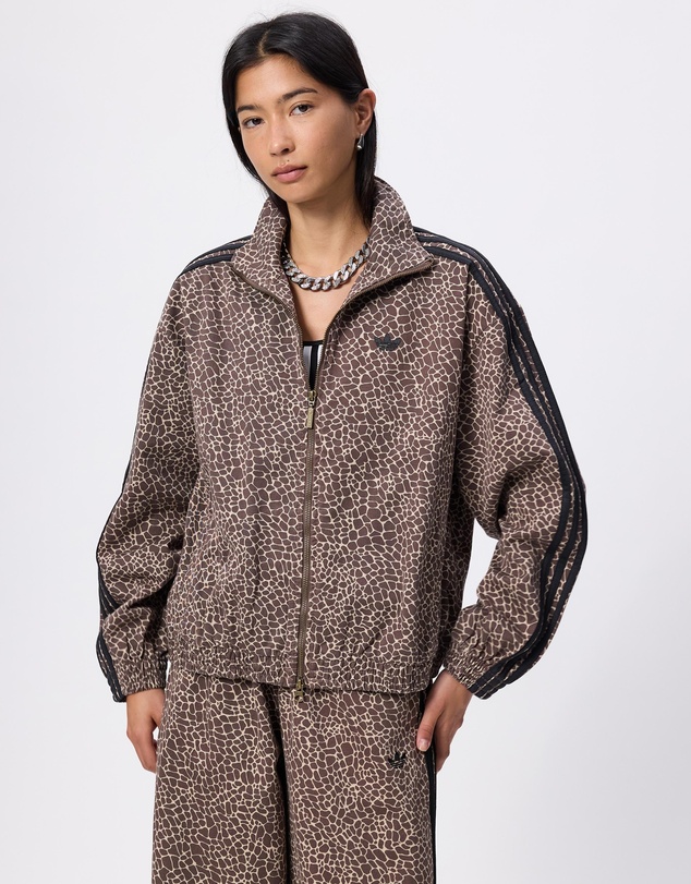 adidas Originals - Firebird Oversized Allover Print Denim Jacket
