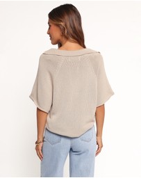 Petal & Pup - Eldora Knitted Top - Oatmeal