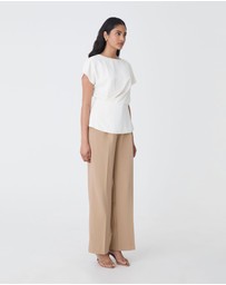 Forcast - Bonnie Gathered Peplum Top