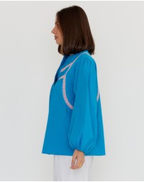 ALEXANDRA - Silas Blouse Blue Teal
