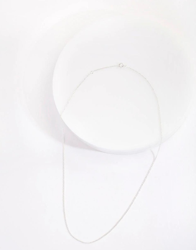 Lovisa - Sterling Silver 45cm Plain Chain Necklace