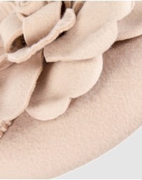 Max Alexander - Felt Beige Winter Pillbox Fascinator