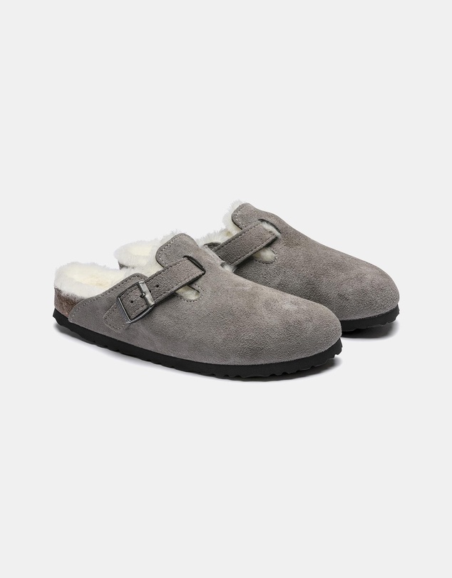 Birkenstock - Boston Suede Leather/Shearling Narrow