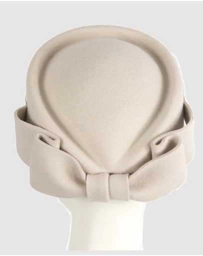 Max Alexander - Felt Cream Pillbox Hat