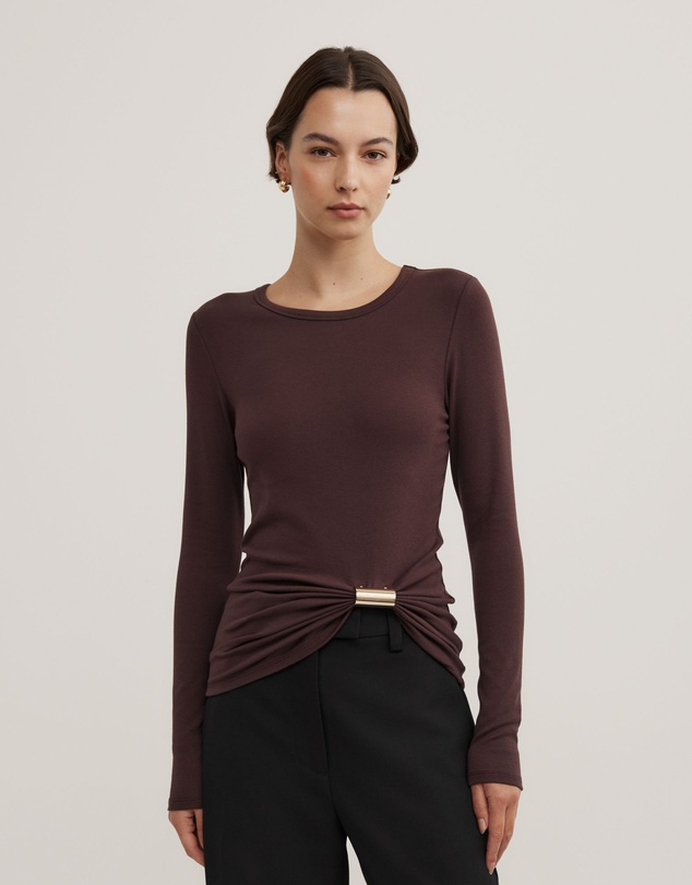 Witchery - Metal Trim Long Sleeve Top