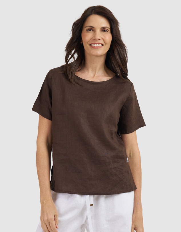 CAMIXA - Teena Linen T-shirt Top
