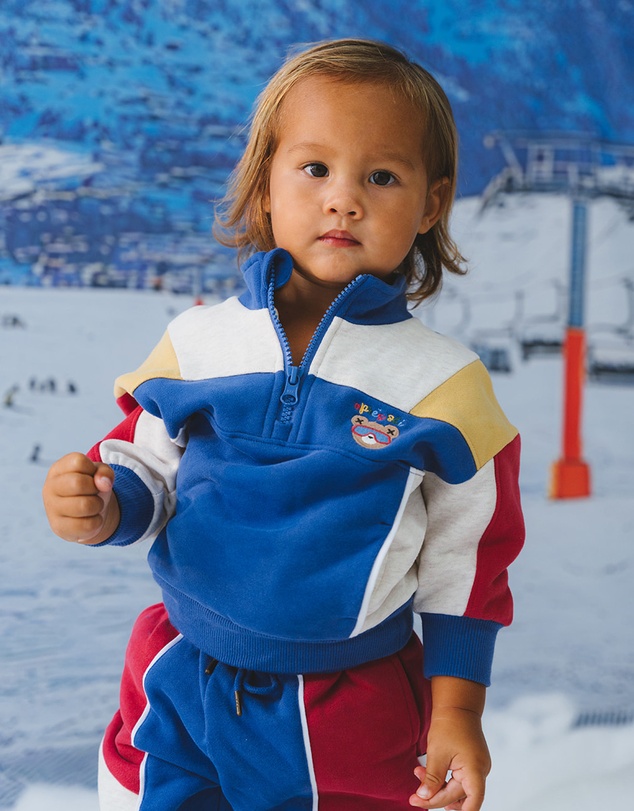 Huxbaby - Colour Block 1/4 Zip Sweat - ICONIC EXCLUSIVE - Babies-Kids