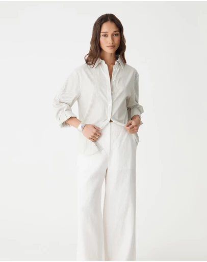 Forcast - Ami 2 Linen Elastic Back Pants