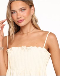 Petal & Pup - Carson Pleated Top - Butter Yellow