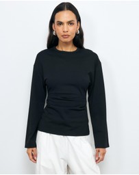 AERE - Marnie Gathered Waist Top