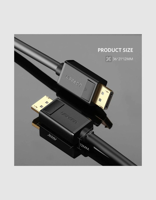 Ugreen - UGREEN 10211 4K DisplayPort 1.2 Cable 2M Male to Male