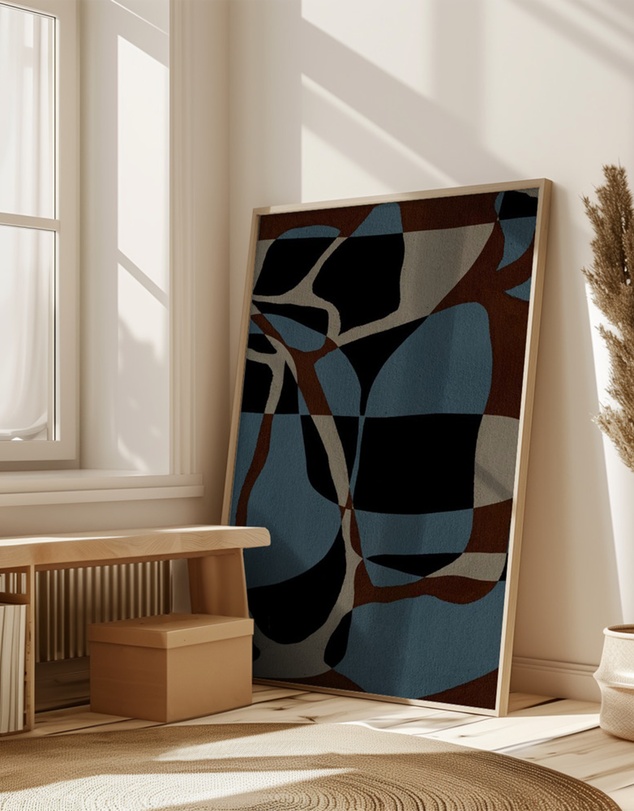 Olive et Oriel - Contour 3 by Shatha Al Dafai Art Print