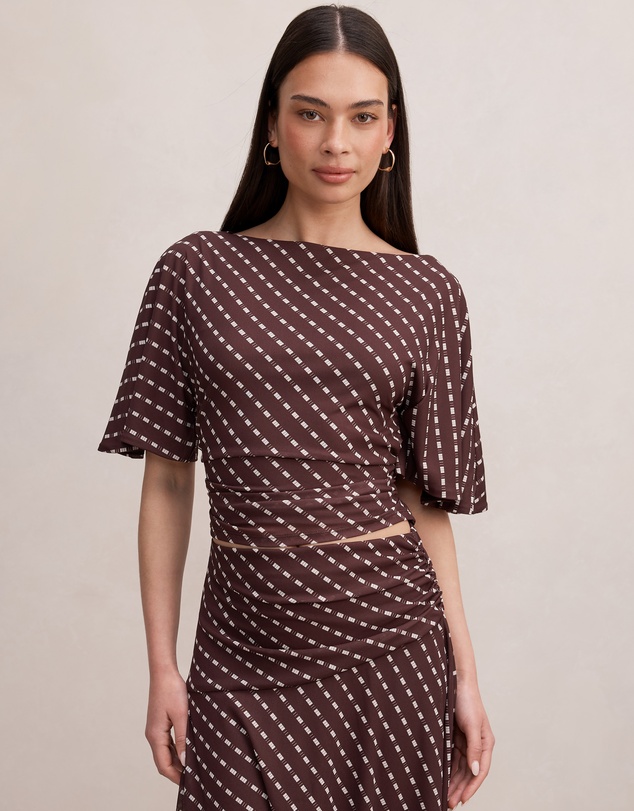 Forever New - Paige Flutter Sleeves Tie Back