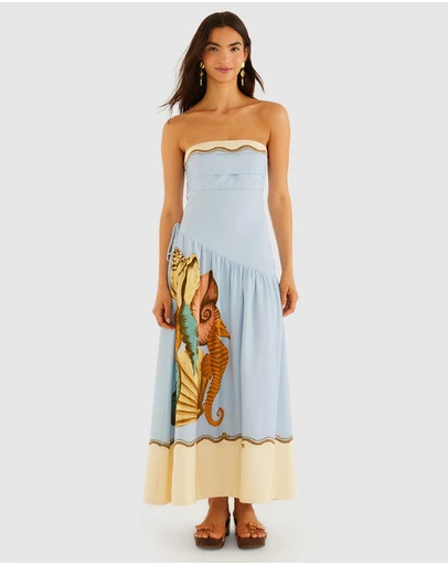 Farm Rio - Rio Souvenir Mixed Scarf Maxi Dress
