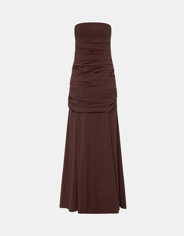 St. Agni - Gathered Strapless Longline Dress