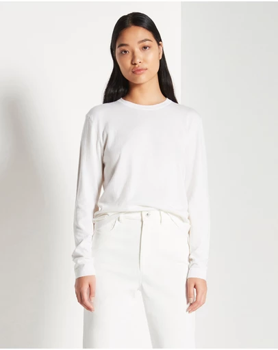 JH Lounge - JHL LS Luxe T (Luxe Cotton Cashmere) Snow