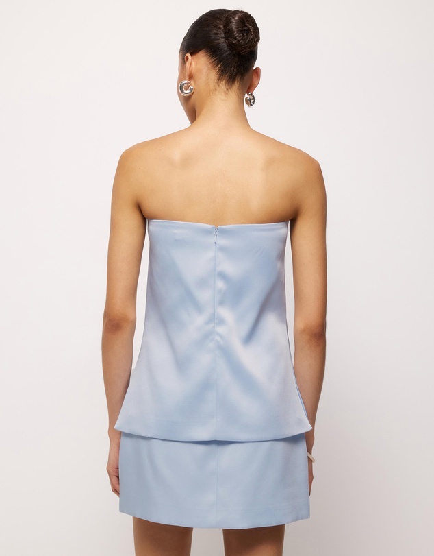 AERE - Vesper Satin Strapless Top