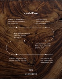 Kirri x Linen House - Wood Diffuser + Ceramic Plate
