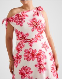 Forever New Curve - Vinetta Curve Asymmetrical Bow Midi Dress