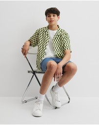 Country Road - Teen Short Sleeve Geometric Print Shirt