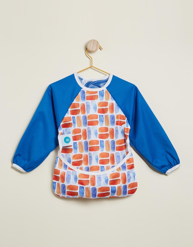 itti bitti - Sleeved Bib Smock - Flame