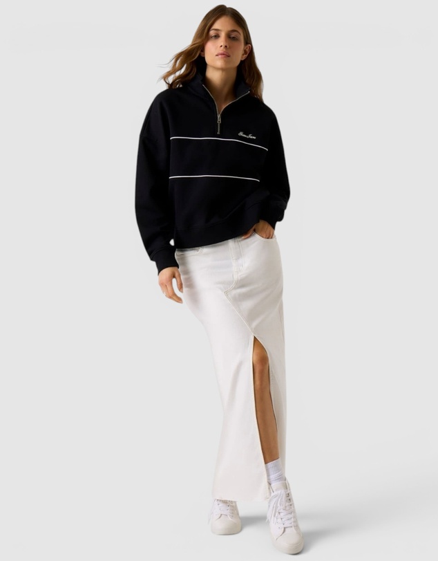 GUESS Jeans - GUESS JEANS Oversized Half Zip Sweatshirt