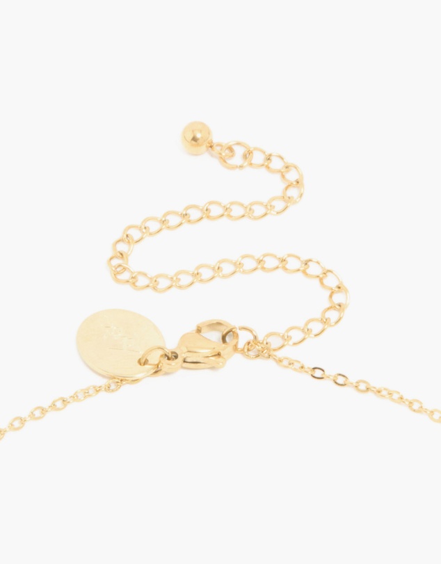 Lovisa - Waterproof Gold Plated Stainless Steel Cubic Zirconia Claw-Set Pendant Necklace