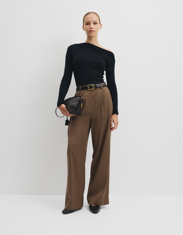 Country Road - One Shoulder Long Sleeve Top