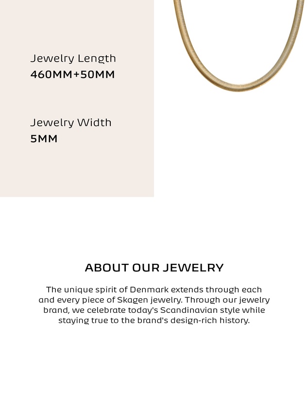 Skagen - Moderne Stak Gold Tone Necklace
