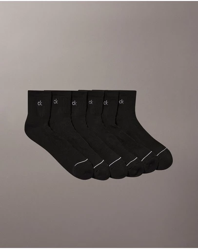 Calvin Klein - 6-Pack Athletic Cushion Quarter Socks