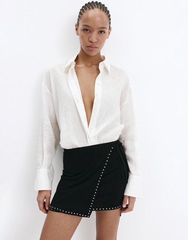 M.N.G - Studded Wrap Skirt