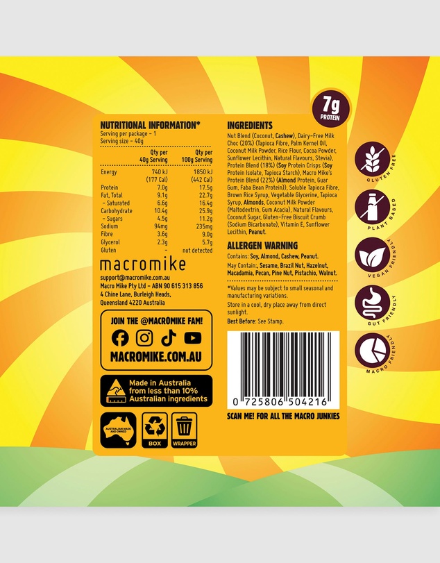 Macro Mike - Golden Gaytime Protein Indulgence Balls - 12x40g