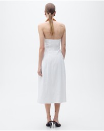 M.N.G - Valenti Halter Neck Cotton Midi-Dress