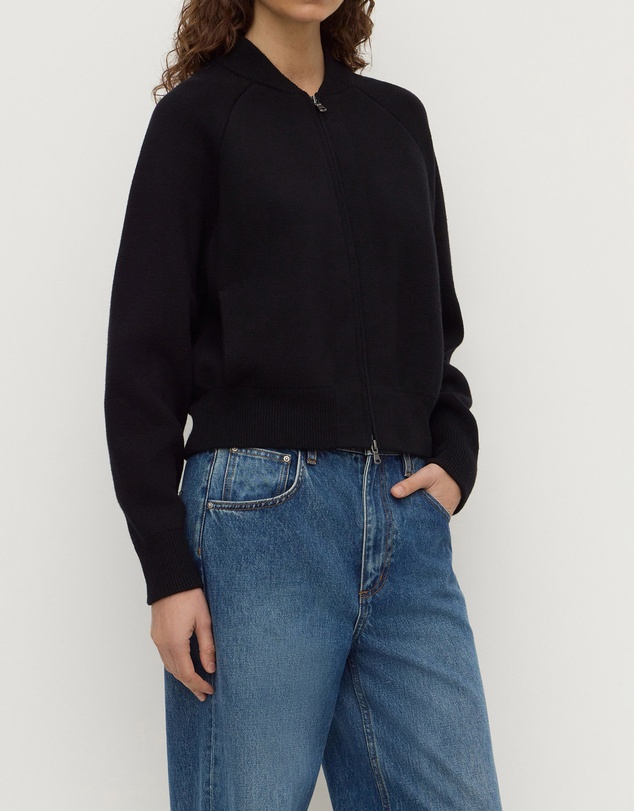Assembly Label - Talia Milano Knit Bomber Jacket