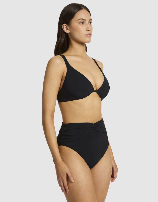 JETS - Jetset High Waist Ruched Bikini Bottom